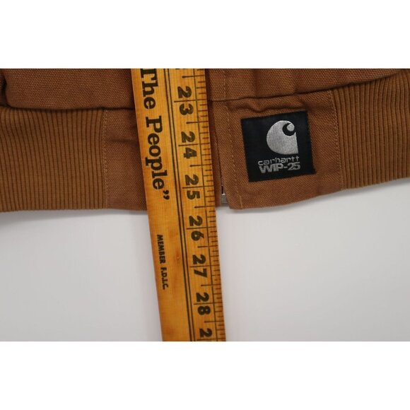 Vintage Carhartt WIP-25 Brown Quilted Jacket S Heavy-Duty Cotton Blend - Picture 9 of 11